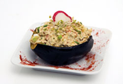
Tofu-stuffed Acorn Squash with Sprouts. Any winter squash will work nicely in this preparation. In the summer, stuff a tomato or eggplant with the tofu salad instead, and substitute peak-season veggies in the stuffing. Both the squash and the stuffing can be prepared in advance, and can be enjoyed separately, too.

